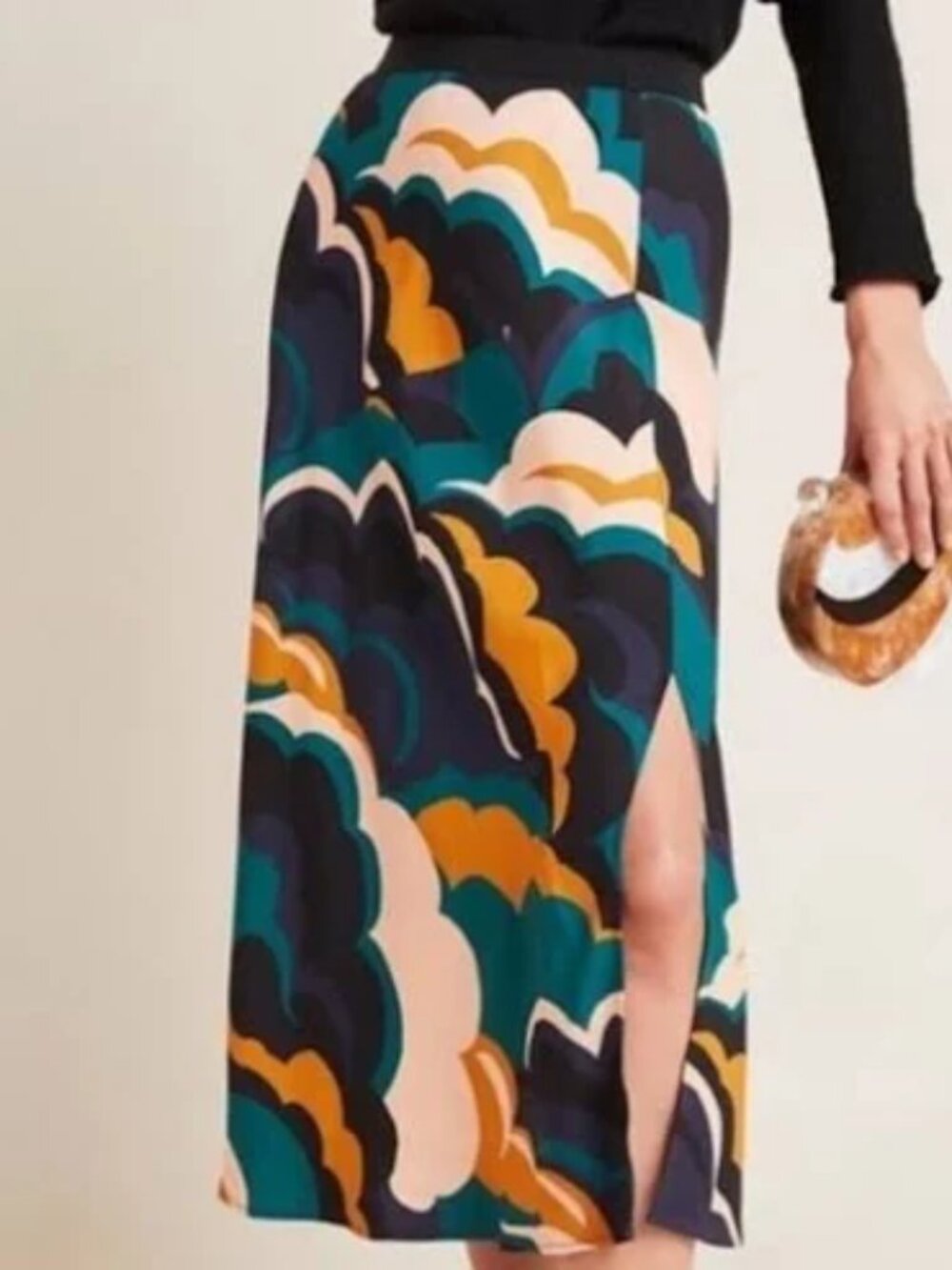 Corey Lynn Calter Anthropologie geometric print slip skirt